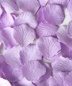 Silkflowersfactory 500 Silk Rose Petals For Wedding Party Table Confetti Decoration - Lavender Loose Petals & Soap Favors