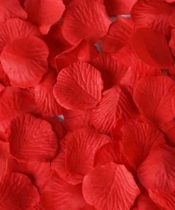 Silkflowersfactory Loose Petals & Soap Favors 500 Silk Rose Petals For Wedding Party Table Confetti Decoration - Red