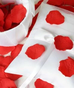 Silkflowersfactory Loose Petals & Soap Favors 500 Silk Rose Petals For Wedding Party Table Confetti Decoration - Red