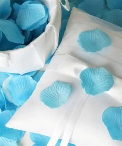 Silkflowersfactory Loose Petals & Soap Favors 500 Silk Rose Petals For Wedding Party Table Confetti Decoration - Turquoise
