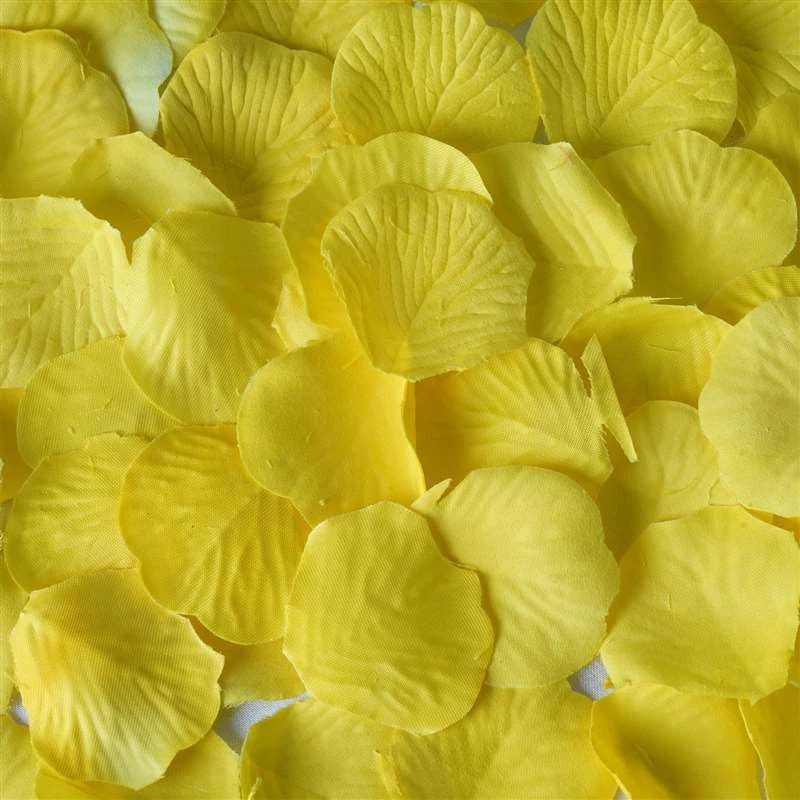 Silkflowersfactory 500 Silk Rose Petals For Wedding Party Table Confetti Decoration - Yellow 3 Silkflowersfactory 500 Silk Rose Petals For Wedding Party Table Confetti Decoration - Yellow