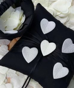 Silkflowersfactory 500 PCS Ivory Silk Heart Rose Petals Wedding Flower Decoration Vase Home Bridal Décor