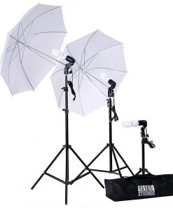 Silkflowersfactory Photography Photo Portrait Studio 600W Day Light White Umbrella Continuous Lighting Kit