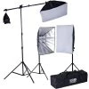 Silkflowersfactory 2400 Watt Softbox Photo Studio Continuous Lighting Kit With Boom Arm Hairlight Softbox Photography Studio Kits 2 Silkflowersfactory 2400 Watt Softbox Photo Studio Continuous Lighting Kit With Boom Arm Hairlight Softbox Photography Studio Kits