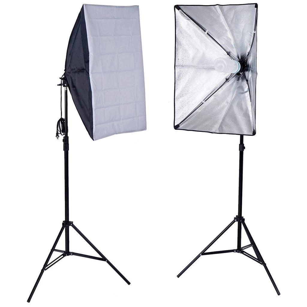 Silkflowersfactory 1200 Watts White Umbrella Soft Box Continuous Lighting Photo Video Studio Kit With Chromakey Background Muslins (Green Black White) Flower Vases & Decorations 4 Silkflowersfactory 1200 Watts White Umbrella Soft Box Continuous Lighting Photo Video Studio Kit With Chromakey Background Muslins (Green Black White) Flower Vases & Decorations