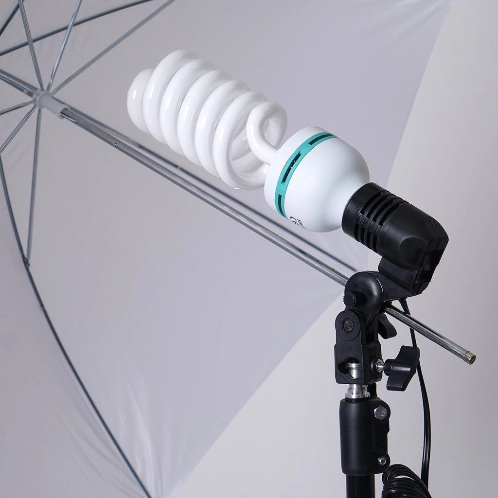 Silkflowersfactory 1200 Watts White Umbrella Soft Box Continuous Lighting Photo Video Studio Kit With Chromakey Background Muslins (Green Black White) Flower Vases & Decorations 7 Silkflowersfactory 1200 Watts White Umbrella Soft Box Continuous Lighting Photo Video Studio Kit With Chromakey Background Muslins (Green Black White) Flower Vases & Decorations