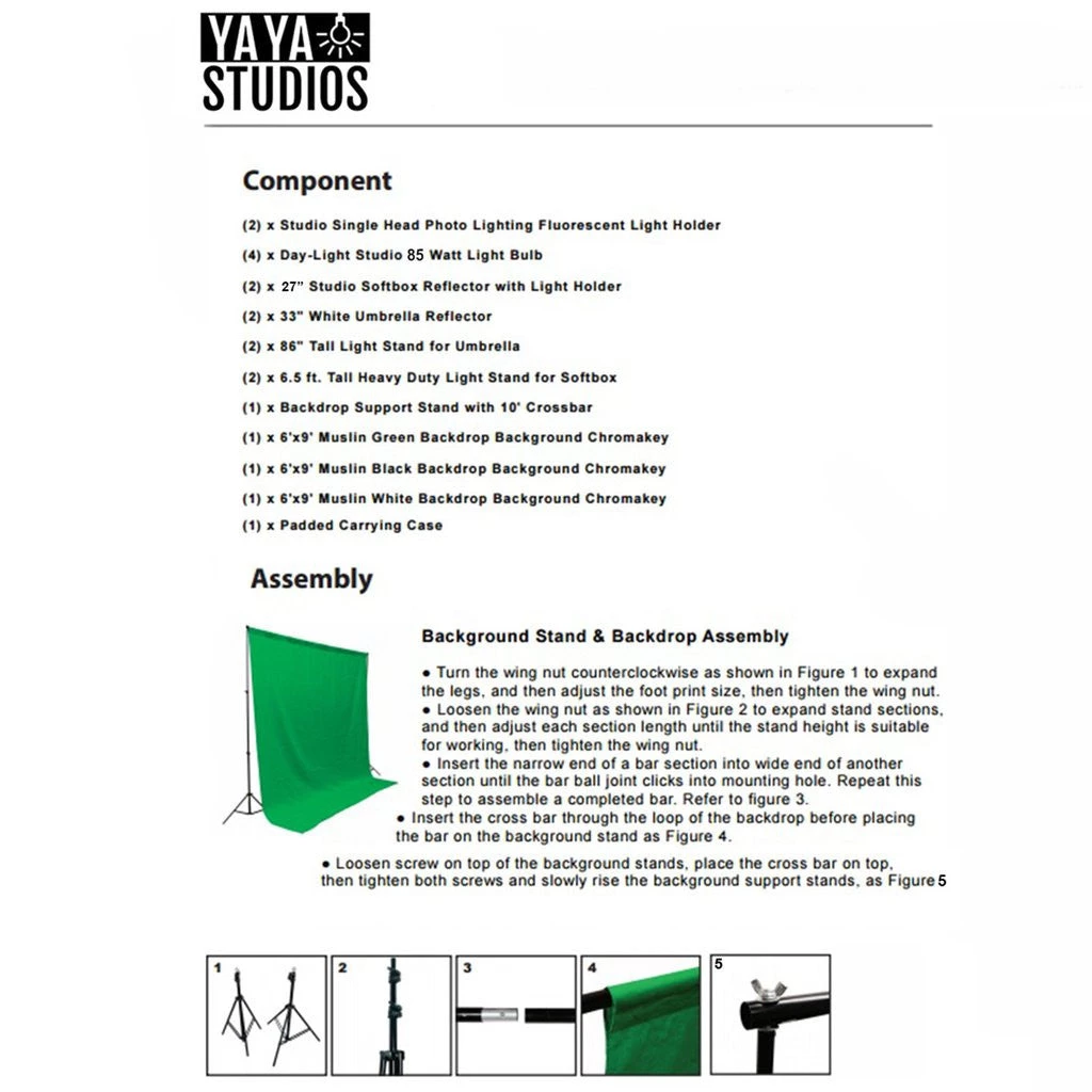 Silkflowersfactory 1200 Watts White Umbrella Soft Box Continuous Lighting Photo Video Studio Kit With Chromakey Background Muslins (Green Black White) Flower Vases & Decorations 9 Silkflowersfactory 1200 Watts White Umbrella Soft Box Continuous Lighting Photo Video Studio Kit With Chromakey Background Muslins (Green Black White) Flower Vases & Decorations