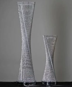 Silkflowersfactory 24" Color Changing LED Spiral Metal Wedding Event Party Tower Columns - 1 PCS