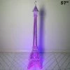 Silkflowersfactory 57" Color Changing LED Metal Eiffel Tower Wedding Event Party Columns - 1PCS