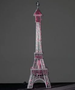 Silkflowersfactory Prop Columns 39" Color Changing LED Metal Eiffel Tower Wedding Event Party Columns - 1PCS