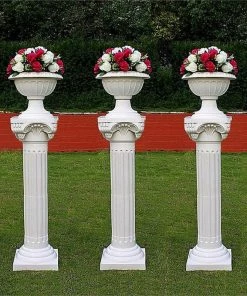 Efavormart-new 36" Tall Empire Roman Decorative Wedding Columns - 4 PCS - Height Adjustable Chandelier & Stands