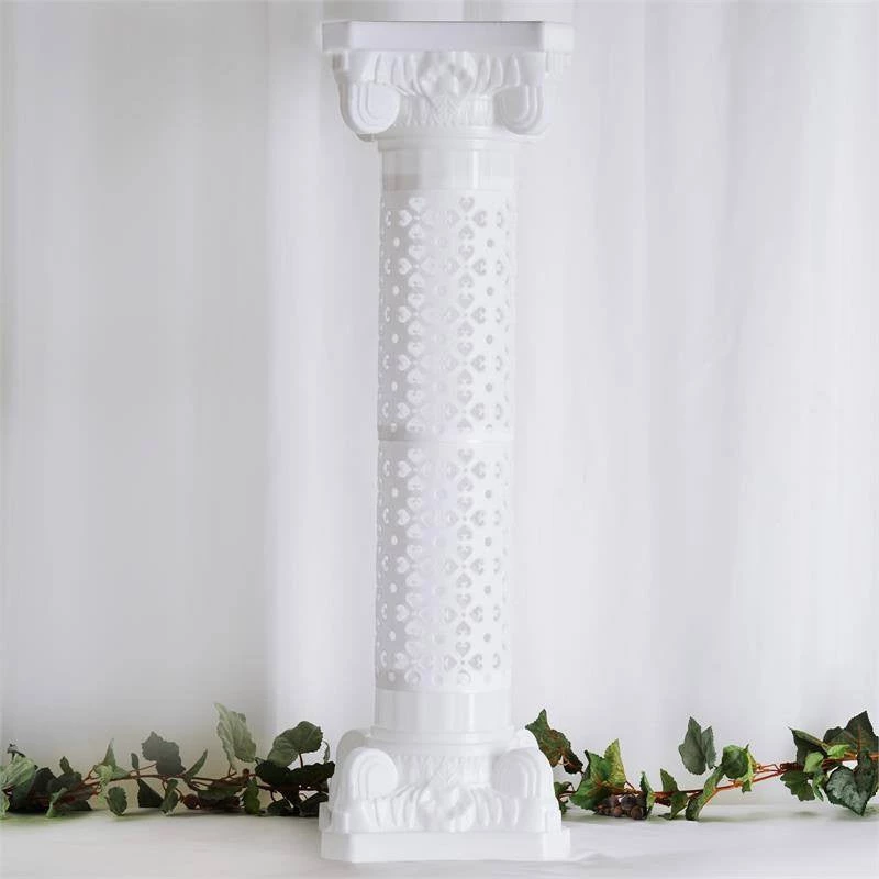 Efavormart-new 4 PCS Height Adjustable Artistic Roman Wedding Columns Plant Stand - 41" Tall 4 Efavormart-new 4 PCS Height Adjustable Artistic Roman Wedding Columns Plant Stand - 41" Tall