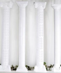 Efavormart-new Empirical Roman PVC Columns Extension - 4/set Chandelier & Stands
