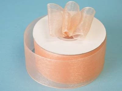 Silkflowersfactory 1.5" X 25 Yards Sheer Organza Ribbon - Peach Ribbons 5 Silkflowersfactory 1.5" X 25 Yards Sheer Organza Ribbon - Peach Ribbons