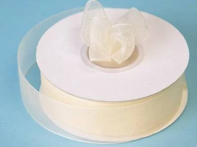 Silkflowersfactory 7/8" X 25 Yards Sheer Organza Ribbon - Ivory Ribbons 3 Silkflowersfactory 7/8" X 25 Yards Sheer Organza Ribbon - Ivory Ribbons