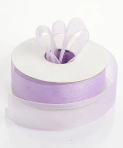 Silkflowersfactory Ribbons 7/8" X 25 Yards Sheer Organza Ribbon - Lavender