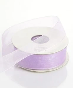 Silkflowersfactory Ribbons 7/8" X 25 Yards Sheer Organza Ribbon - Lavender