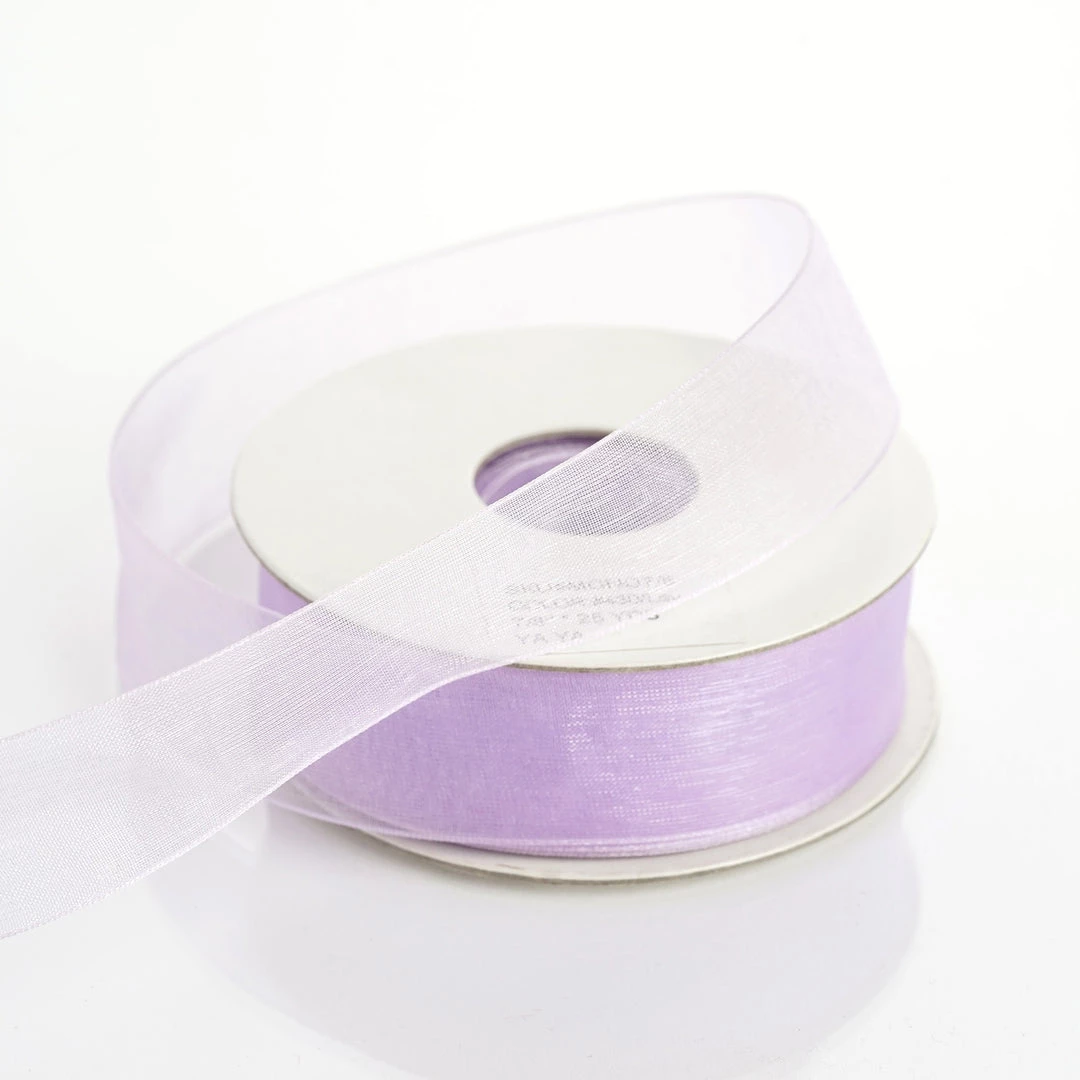 Silkflowersfactory Ribbons 7/8" X 25 Yards Sheer Organza Ribbon - Lavender 4 Silkflowersfactory Ribbons 7/8" X 25 Yards Sheer Organza Ribbon - Lavender