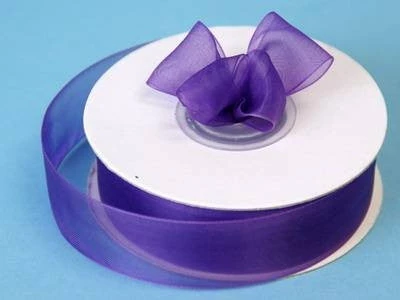 Silkflowersfactory Ribbons 7/8" X 25 Yards Sheer Organza Ribbon - Purple 5 Silkflowersfactory Ribbons 7/8" X 25 Yards Sheer Organza Ribbon - Purple