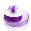 Silkflowersfactory Ribbons 7/8" X 25 Yards Sheer Organza Ribbon - Purple