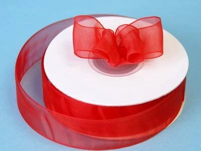 Silkflowersfactory Ribbons 7/8" X 25 Yards Sheer Organza Ribbon - Red 5 Silkflowersfactory Ribbons 7/8" X 25 Yards Sheer Organza Ribbon - Red