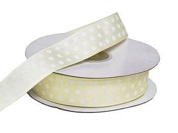 Silkflowersfactory 25 Yards 7/8" DIY Yellow Grosgrain Polka Dot Ribbon Wedding Party Dress Favor Gift Craft Decoration 3 Silkflowersfactory 25 Yards 7/8" DIY Yellow Grosgrain Polka Dot Ribbon Wedding Party Dress Favor Gift Craft Decoration