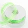 Silkflowersfactory 7/8" X 25 Yards Organza Ribbon With Satin Center - Apple Green Ribbons 1 Silkflowersfactory 7/8" X 25 Yards Organza Ribbon With Satin Center - Apple Green Ribbons