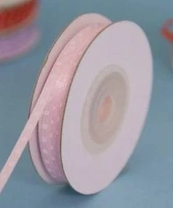 Silkflowersfactory 100 Yards 1/8" DIY Pink Satin Polka Dot Ribbon Wedding Party Dress Favor Gift Craft