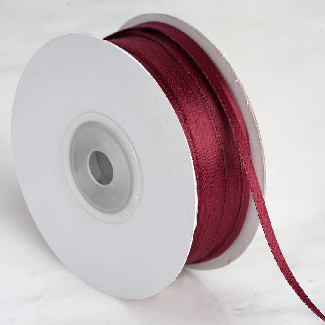 Silkflowersfactory Ribbons 1/8" X 100 Yards Solid Satin Ribbon - Burgundy 4 Silkflowersfactory Ribbons 1/8" X 100 Yards Solid Satin Ribbon - Burgundy