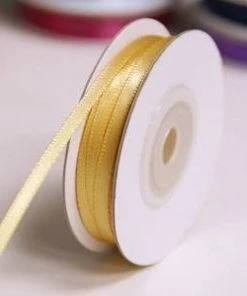 Silkflowersfactory 1/8" X 100 Yards Solid Satin Ribbon - Gold Ribbons 7 Silkflowersfactory 1/8