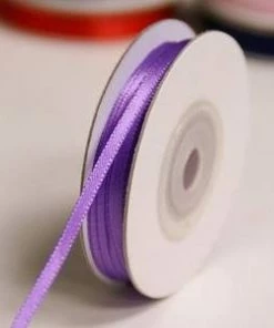 Silkflowersfactory 1/8" X 100 Yards Solid Satin Ribbon - Purple Ribbons 7 Silkflowersfactory 1/8