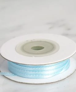 Silkflowersfactory 1/16" X 100 Yards Solid Satin Ribbon - Light Blue