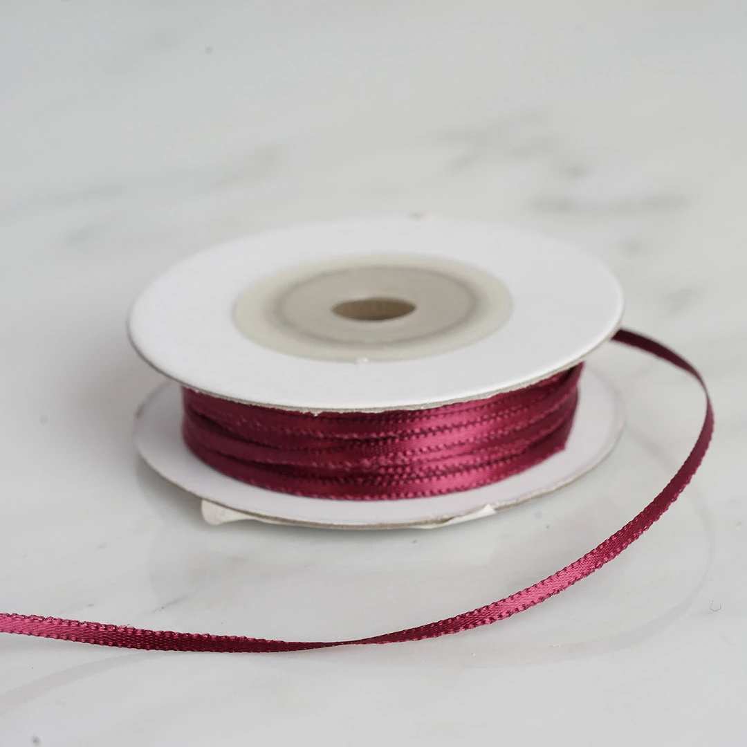 Silkflowersfactory 1/16" X 100 Yards Solid Satin Ribbon - Burgundy 3 Silkflowersfactory 1/16" X 100 Yards Solid Satin Ribbon - Burgundy
