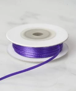 Silkflowersfactory 1/16" X 100 Yards Solid Satin Ribbon - Purple Ribbons