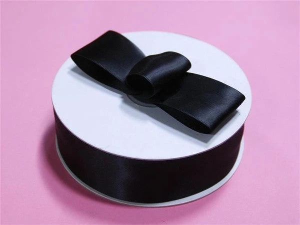Silkflowersfactory 1.5" X 50 Yards Solid Satin Ribbon - Black Ribbons 6 Silkflowersfactory 1.5" X 50 Yards Solid Satin Ribbon - Black Ribbons