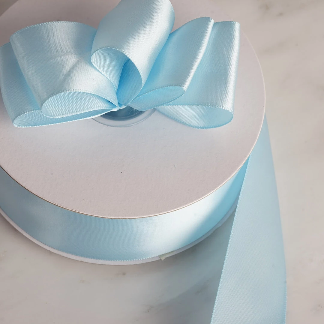 Silkflowersfactory Ribbons 1.5" X 50 Yards Solid Satin Ribbon - Baby Blue 4 Silkflowersfactory Ribbons 1.5" X 50 Yards Solid Satin Ribbon - Baby Blue