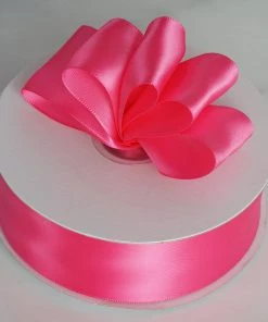 Silkflowersfactory 1.5" X 50 Yards Solid Satin Ribbon - Fuchsia