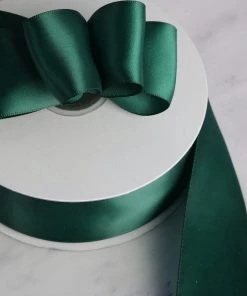 Silkflowersfactory 1.5" X 50 Yards Solid Satin Ribbon - Hunter Green