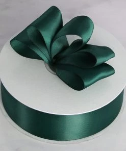 Silkflowersfactory 1.5" X 50 Yards Solid Satin Ribbon - Hunter Green
