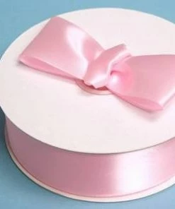 Silkflowersfactory 1.5" X 50 Yards Solid Satin Ribbon - Pink Ribbons 9 Silkflowersfactory 1.5