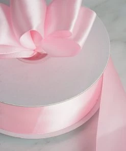 Silkflowersfactory 1.5" X 50 Yards Solid Satin Ribbon - Pink Ribbons