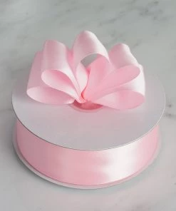 Silkflowersfactory 1.5" X 50 Yards Solid Satin Ribbon - Pink Ribbons 8 Silkflowersfactory 1.5