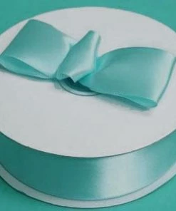Silkflowersfactory 1.5" X 50 Yards Solid Satin Ribbon - Turquoise