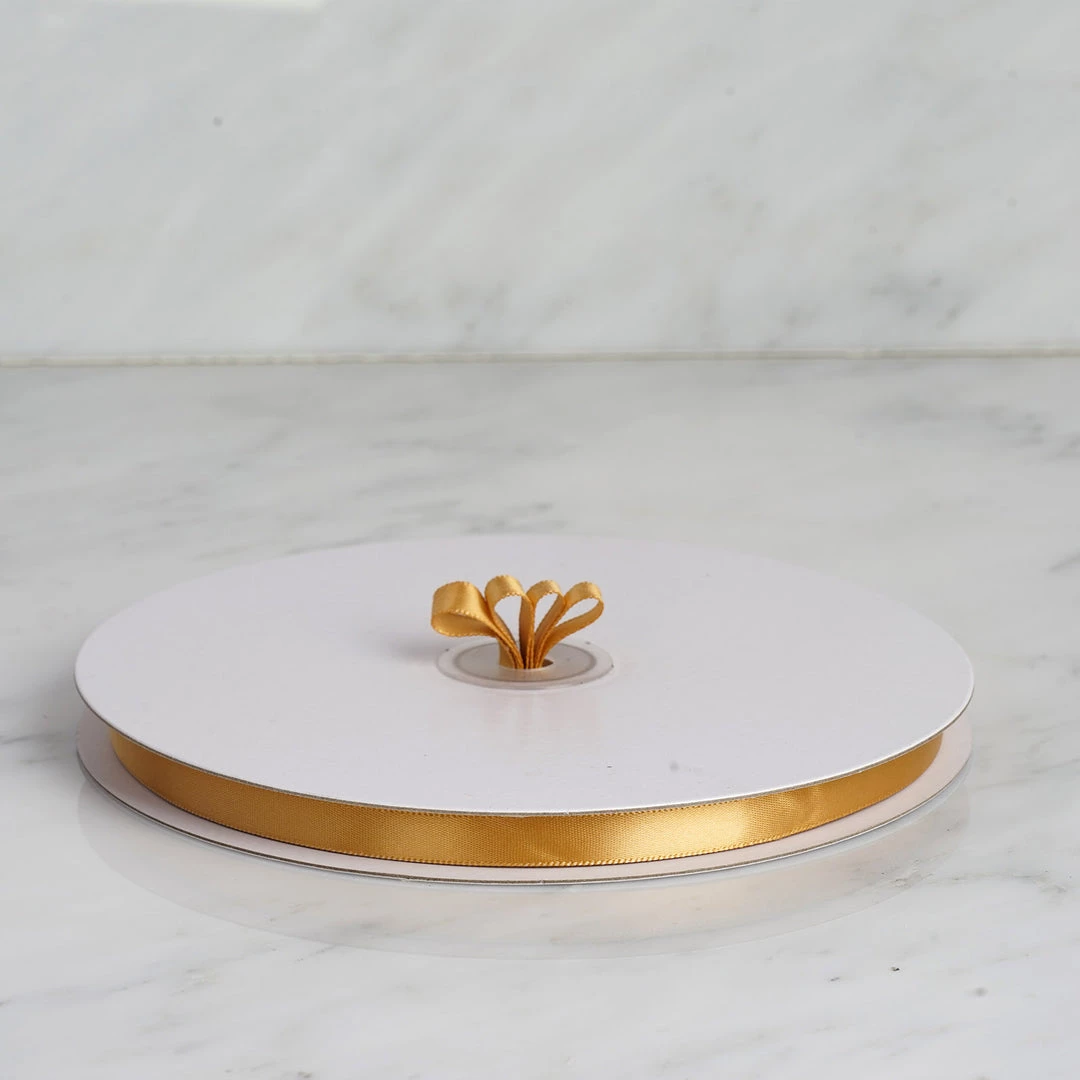 Silkflowersfactory Ribbons 3/8" X 100 Yards Solid Satin Ribbon - Gold 4 Silkflowersfactory Ribbons 3/8" X 100 Yards Solid Satin Ribbon - Gold