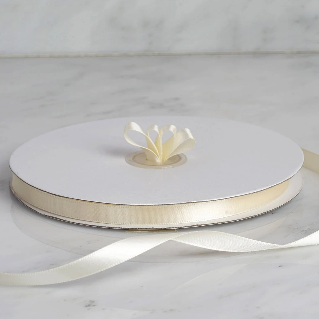 Silkflowersfactory Ribbons 3/8" X 100 Yards Solid Satin Ribbon - Ivory 3 Silkflowersfactory Ribbons 3/8" X 100 Yards Solid Satin Ribbon - Ivory