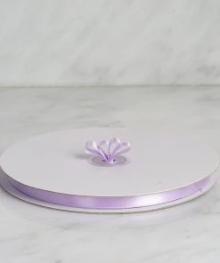 Silkflowersfactory Ribbons 3/8" X 100 Yards Solid Satin Ribbon - Lavender