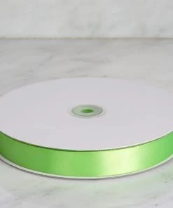 Silkflowersfactory 7/8" X 100 Yards Solid Satin Ribbon - Apple Green