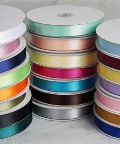 Silkflowersfactory Ribbons 7/8" X 100 Yards Solid Satin Ribbon - Black 9 Silkflowersfactory Ribbons 7/8