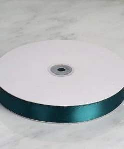 Silkflowersfactory 7/8" X 100 Yards Solid Satin Ribbon - Hunter Green Ribbons