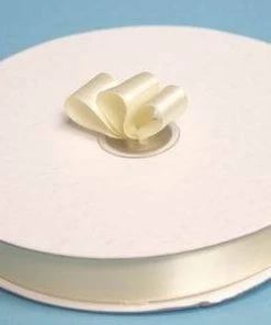 Silkflowersfactory 7/8" X 100 Yards Solid Satin Ribbon - Ivory Ribbons 8 Silkflowersfactory 7/8